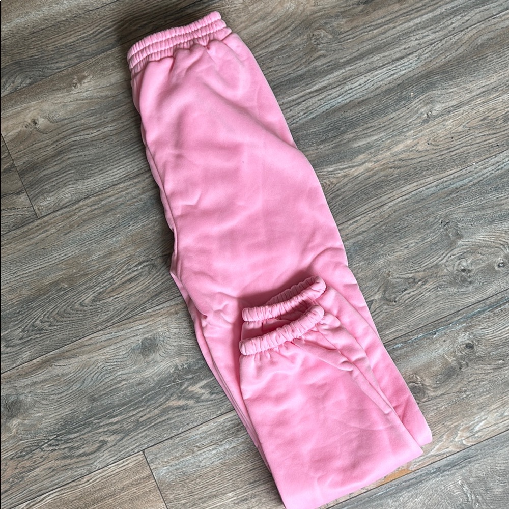Bubblegum Pink Track Pants with Elastic Waistband